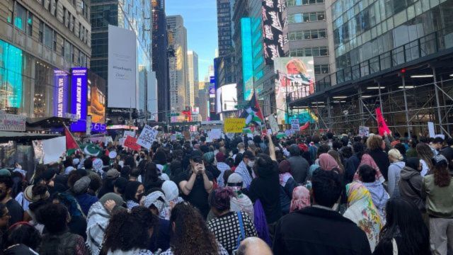 US Police on Alert, Thousands Protesting for Palestinian Cause in NYC