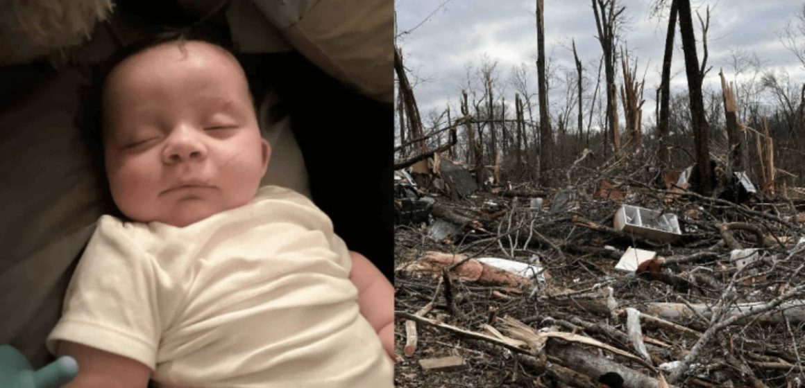Four-month-old baby miraculously survives Tennessee tornado, found in fallen tree