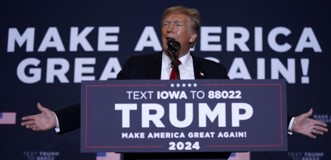 Trump asks Iowans to give him a huge win in the caucuses next month